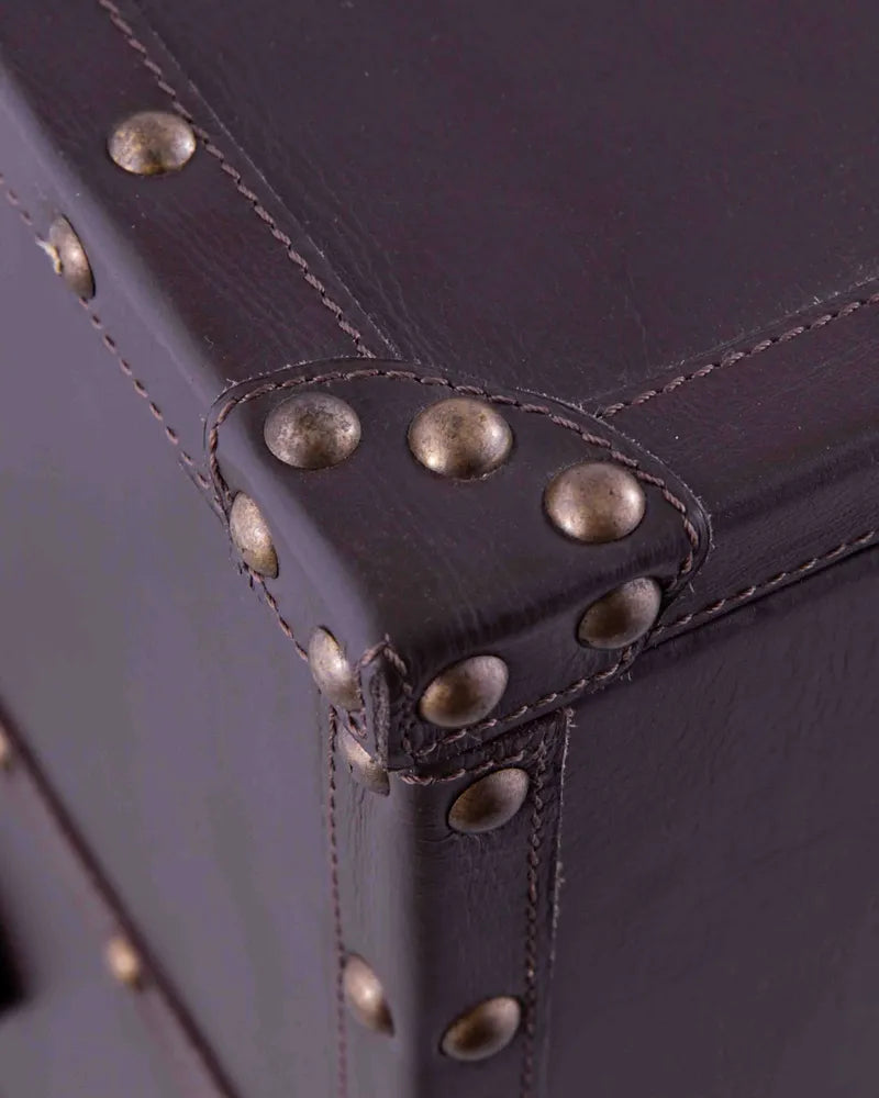 Leathered End Table